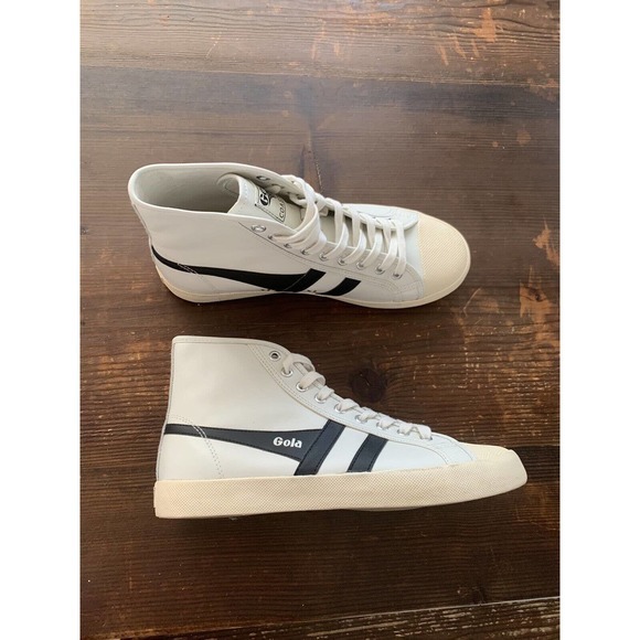 Gola Shoes - GOLA COASTER HIGH TOP‎ WHITE WITH BLACK WOMEN'S SHOES sz 10